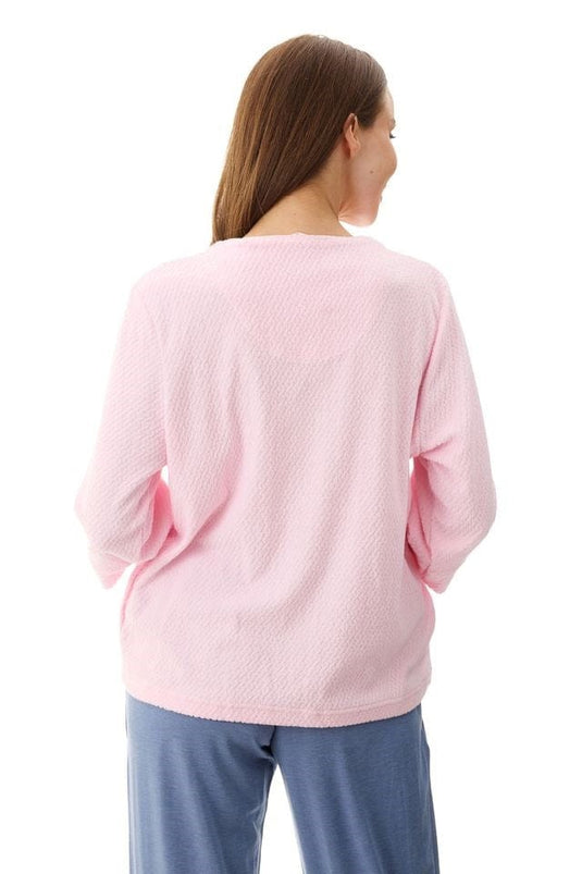 Givoni Womens Jacquard Bedjacket - Pink