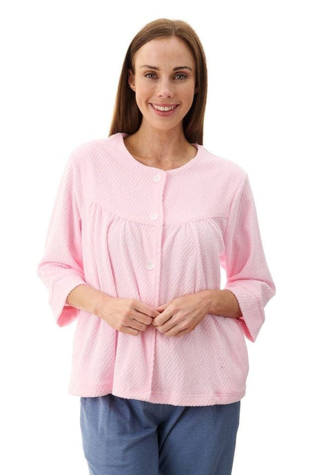Givoni Womens Jacquard Bedjacket - Pink