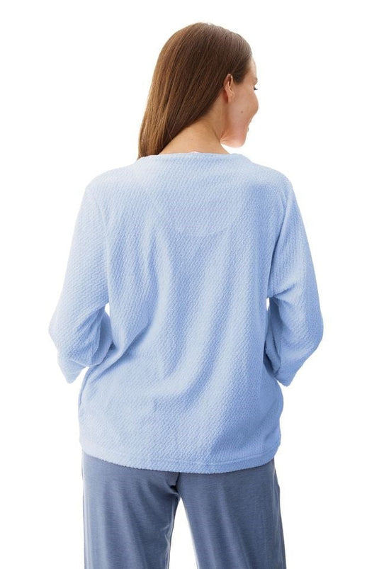 Givoni Womens Jacquard Bedjacket - Sky