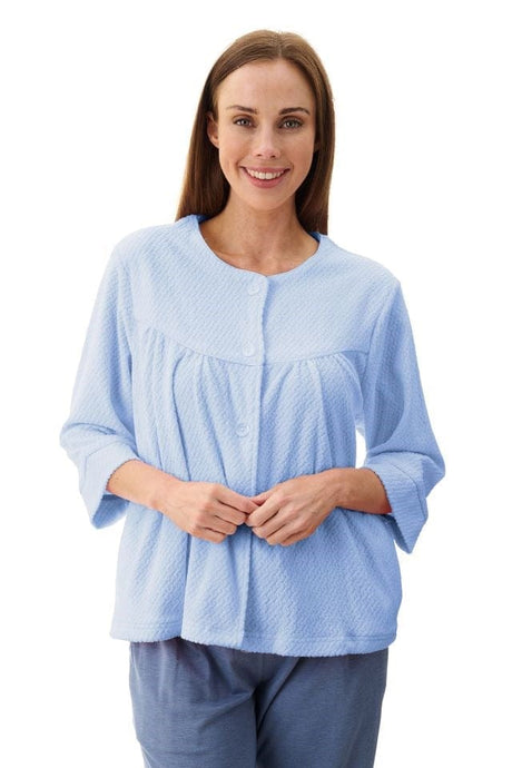 Givoni Womens Jacquard Bedjacket - Sky