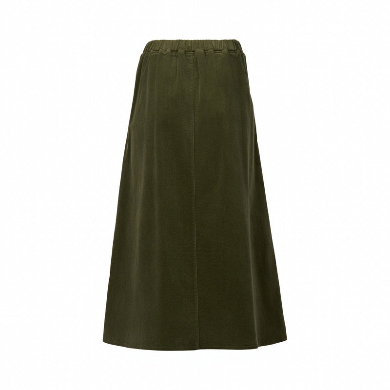 Load image into Gallery viewer, Vassalli Womens A-Line Cord Skirt - Deep Sage
