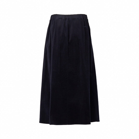 Vassalli Womens A-Line Cord Skirt - Midnight