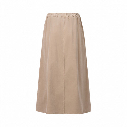 Vassalli Womens A-Line Cord Skirt - Oat