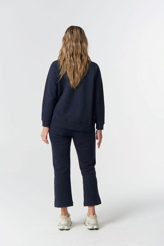 Goondiwindi Cotton Womens Barkly Cotton Fleece Jacket - Dark Navy