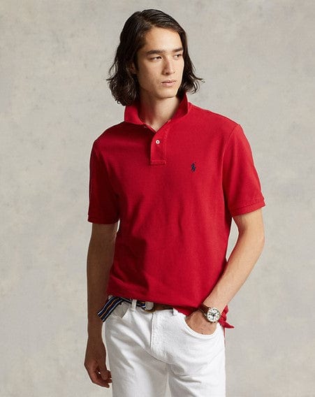 Load image into Gallery viewer, Ralph Lauren Mens Custom Slim Fit Polo Shirt - RL Red/Navy
