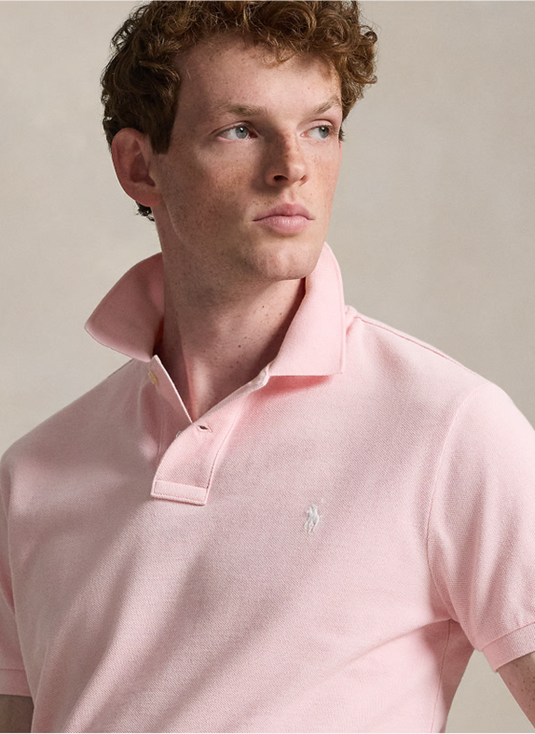 Polo Ralph Lauren Mens Custom Slim Fit Mesh Polo
