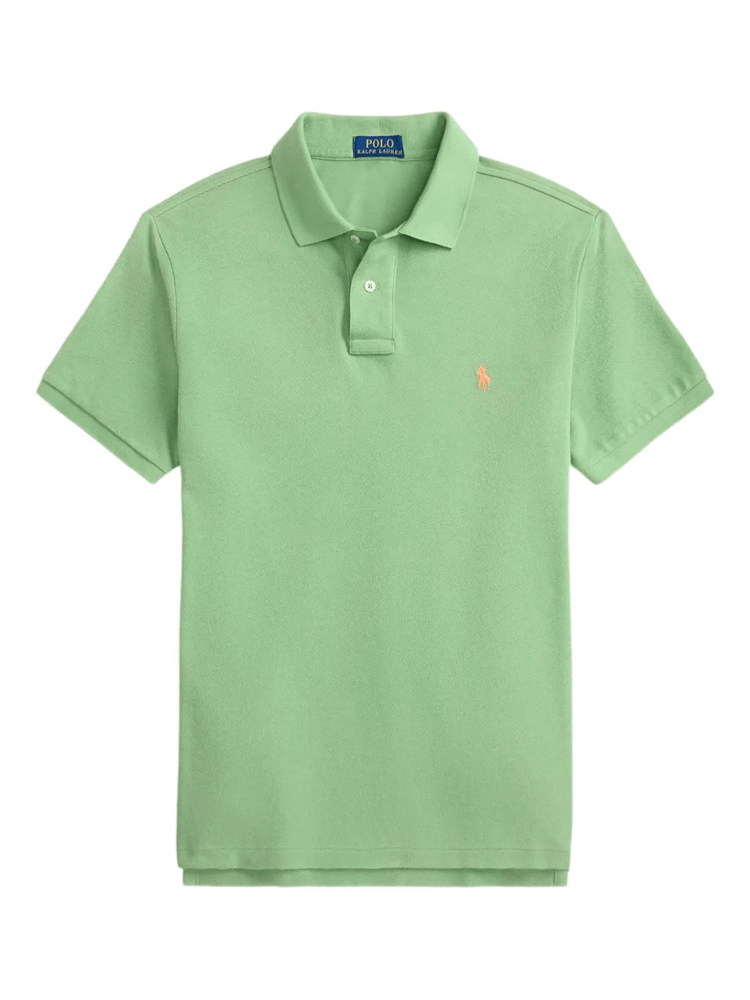 Load image into Gallery viewer, Ralph Lauren Mens Custom Slim Mesh Polo Shirt - Outback Green
