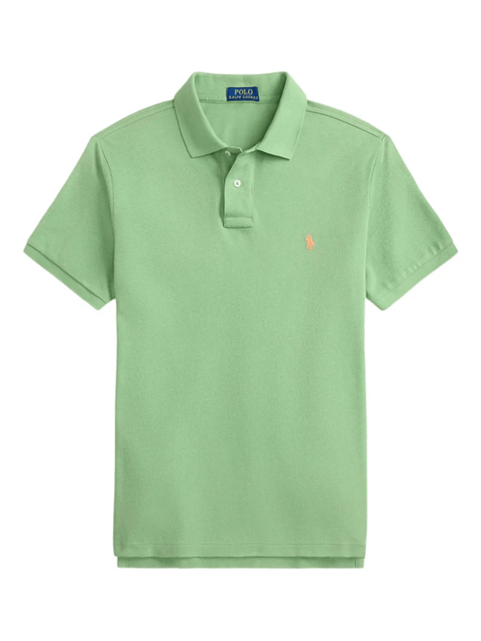 Ralph Lauren Mens Custom Slim Mesh Polo Shirt - Outback Green