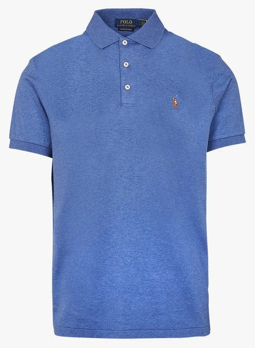 Ralph Lauren Mens Slim Fit Pima Polo Shirt - Blue