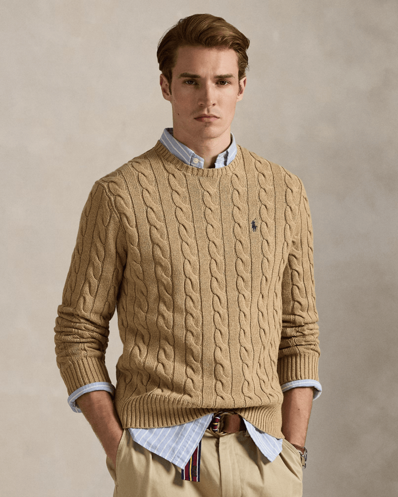 Load image into Gallery viewer, Ralph Lauren Mens Cable-Knit Cotton Sweater
