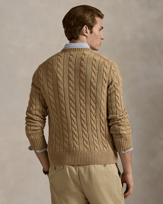 Ralph Lauren Mens Cable-Knit Cotton Sweater