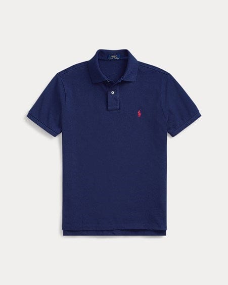 Load image into Gallery viewer, Ralph Lauren Mens Custom Slim Fit Mesh Polo Shirt - Newport Navy
