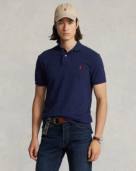 Load image into Gallery viewer, Ralph Lauren Mens Classic Fit Mesh Polo Shirt - Newport Navy
