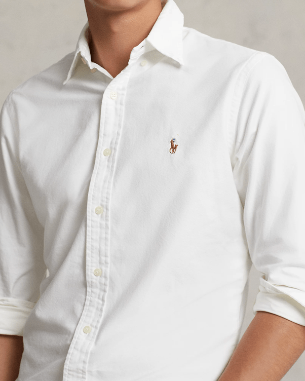 Load image into Gallery viewer, Ralph Lauren Mens Custom Fit Oxford Shirt - White
