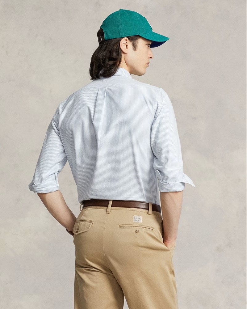 Load image into Gallery viewer, Ralph Lauren Mens Custom Fit Striped Oxford Shirt - Blue/White
