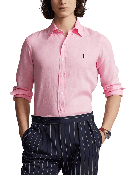 Ralph Lauren Mens Custom Fit Linen Shirt