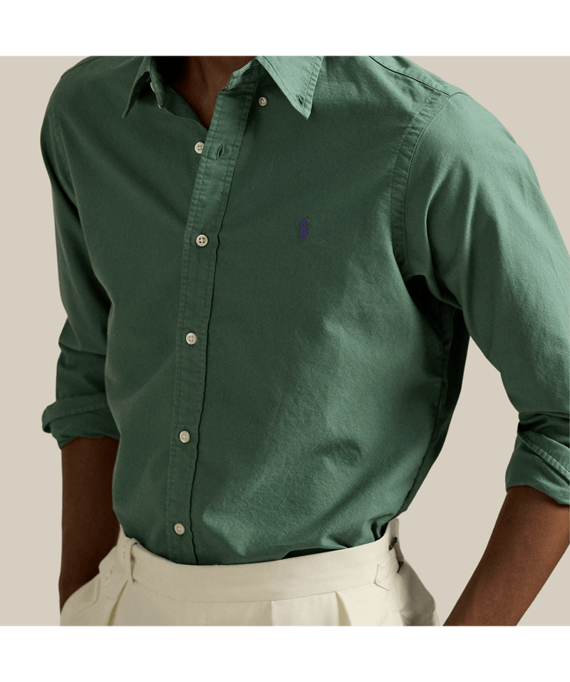 Load image into Gallery viewer, Ralph Lauren Mens Custom Fit Button Down Oxford Shirt | Fatigue
