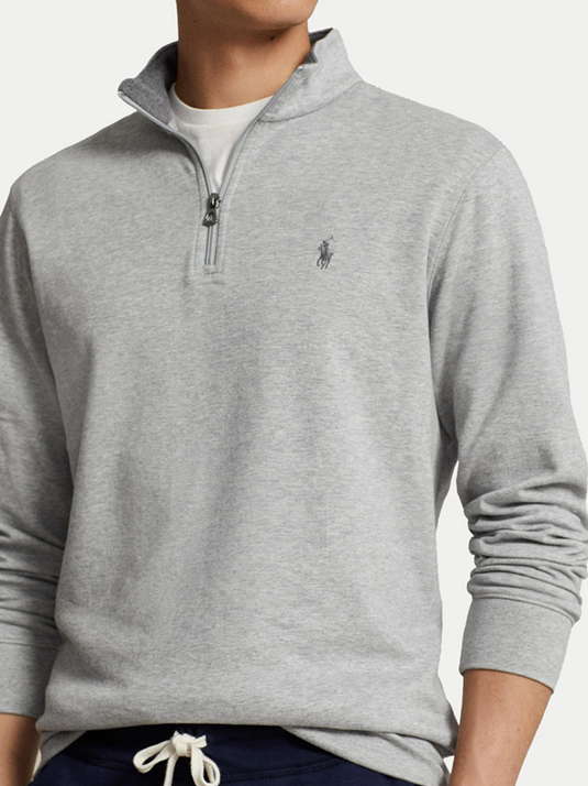 Polo Ralph Lauren Mens Luxury Jersey Quarter-Zip Pullover