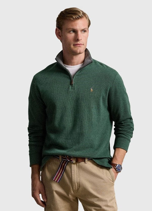 Ralph Lauren Mens Estate-Rib Quarter-Zip Pullover