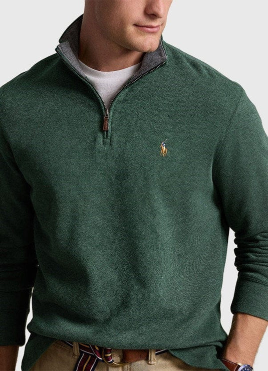 Ralph Lauren Mens Estate-Rib Quarter-Zip Pullover