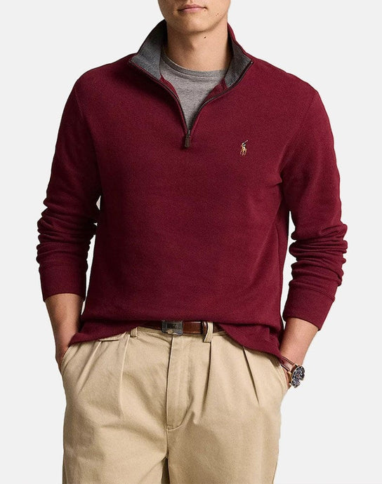 Ralph Lauren Mens Estate-Rib Quarter-Zip Pullover