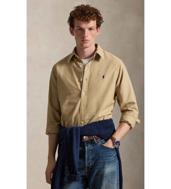 Load image into Gallery viewer, Polo Ralph Lauren Mens Custom Fit Garment-Dyed Oxford Shirt
