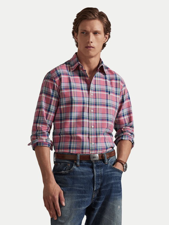 Load image into Gallery viewer, Ralph Lauren Mens Custom Fit Tattersall Check Oxford Shirt
