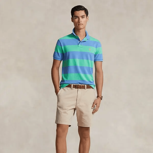 Ralph Lauren Mens Custom Slim Fit Striped Polo