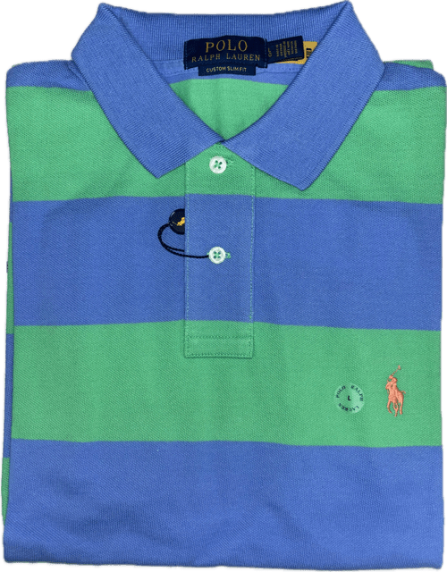 Load image into Gallery viewer, Ralph Lauren Mens Custom Slim Fit Striped Polo

