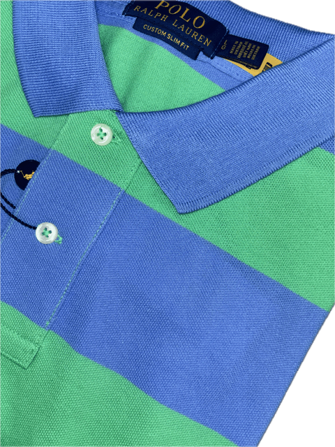 Load image into Gallery viewer, Ralph Lauren Mens Custom Slim Fit Striped Polo
