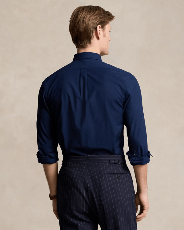 Load image into Gallery viewer, Ralph Lauren Custom Fit Stretch Poplin Shirt - Navy
