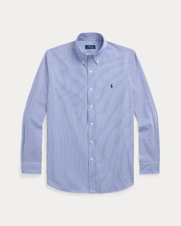 Load image into Gallery viewer, Ralph Lauren Mens Custom Fit Stretch Poplin Shirt - Stripe
