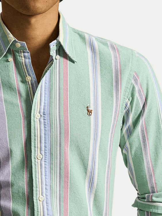 Load image into Gallery viewer, Ralph Lauren Mens Custom Fit Striped Oxford Shirt
