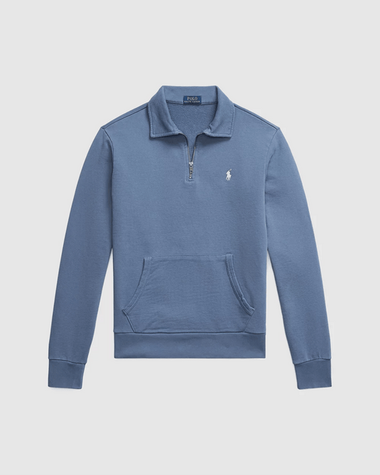 Ralph Lauren Mens Loopback Fleece Quarter-Zip Sweatshirt