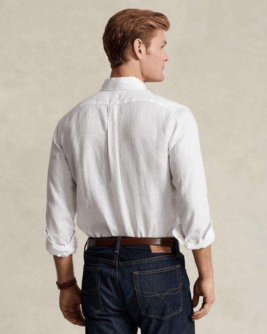 Ralph Lauren Mens Custom Fit Linen Shirt