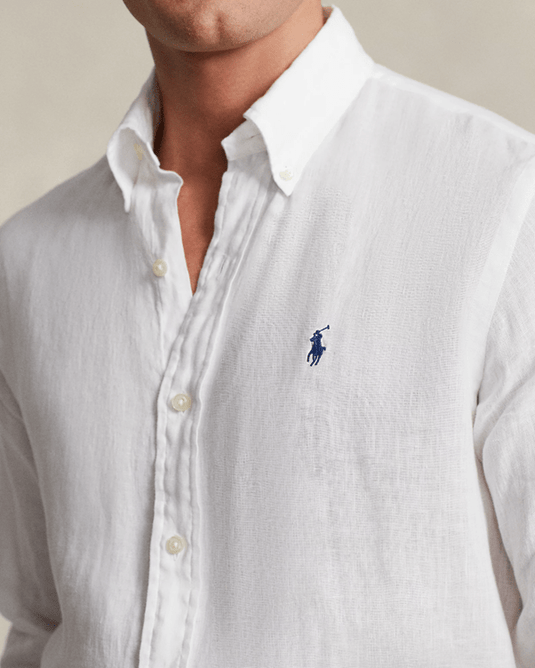 Ralph Lauren Mens Custom Fit Linen Shirt