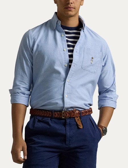 Load image into Gallery viewer, Ralph Lauren Mens Polo Custom Fit Polo Bear Oxford Shirt
