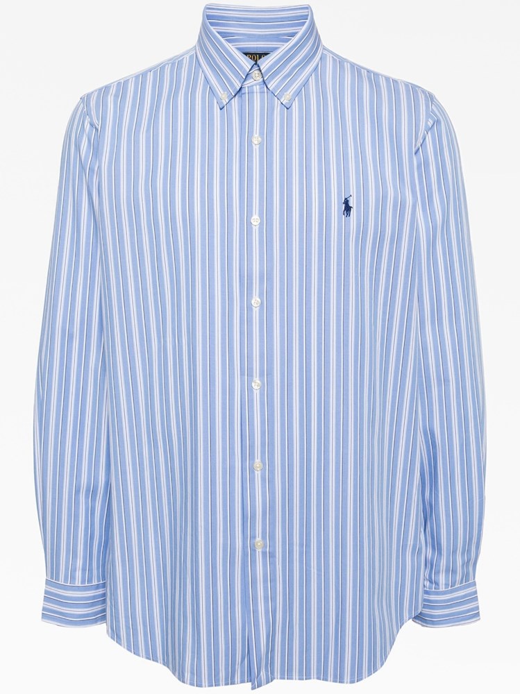 Load image into Gallery viewer, Polo Ralph Lauren Mens Custom Fit Striped Stretch Poplin Shirt
