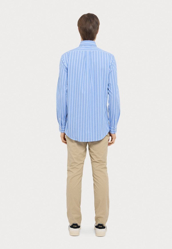 Load image into Gallery viewer, Polo Ralph Lauren Mens Custom Fit Striped Stretch Poplin Shirt
