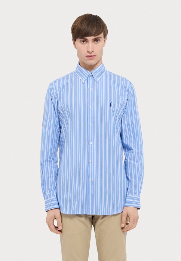 Load image into Gallery viewer, Polo Ralph Lauren Mens Custom Fit Striped Stretch Poplin Shirt
