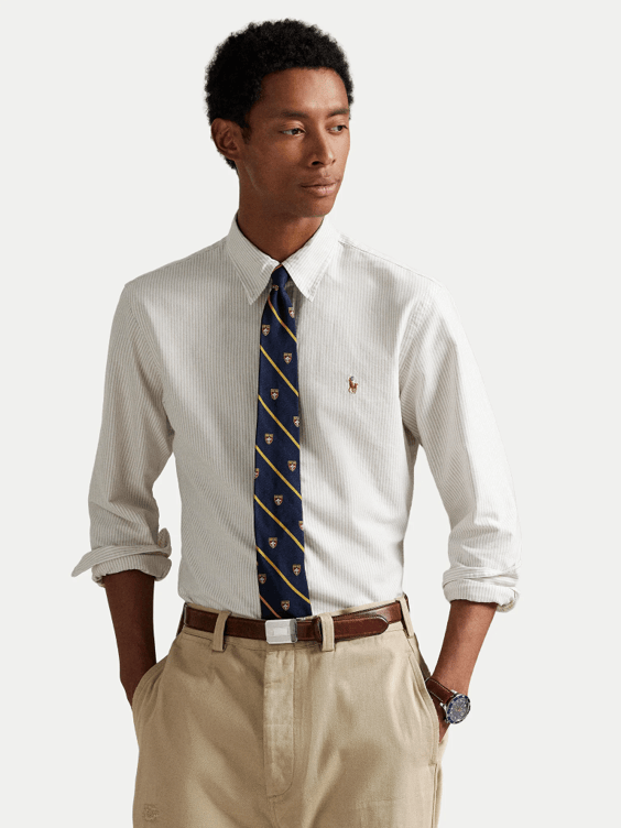Load image into Gallery viewer, Ralph Lauren Mens Custom Fit Striped Oxford Shirt
