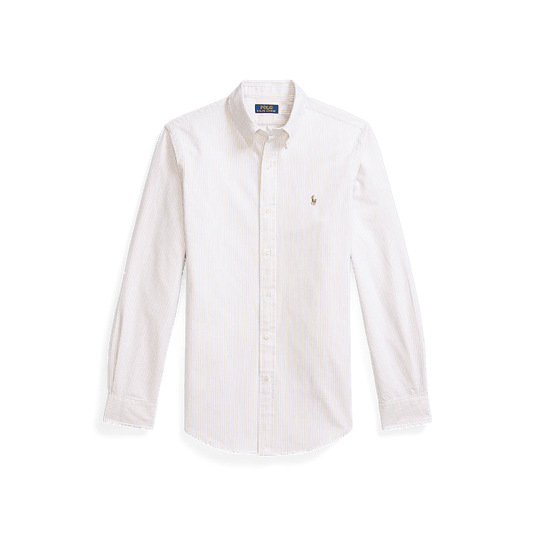Ralph Lauren Mens Custom Fit Striped Oxford Shirt