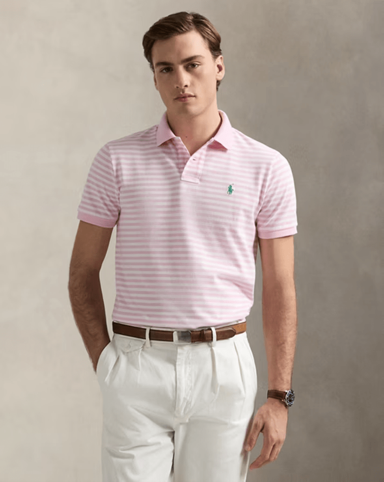 Load image into Gallery viewer, Ralph Lauren Mens Custom Slim Fit Striped Polo
