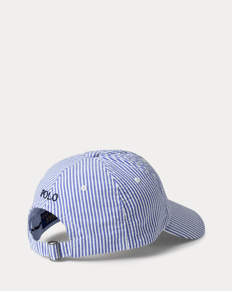 Load image into Gallery viewer, Polo Ralph Lauren Cruise Royal Seersucker Ball Cap

