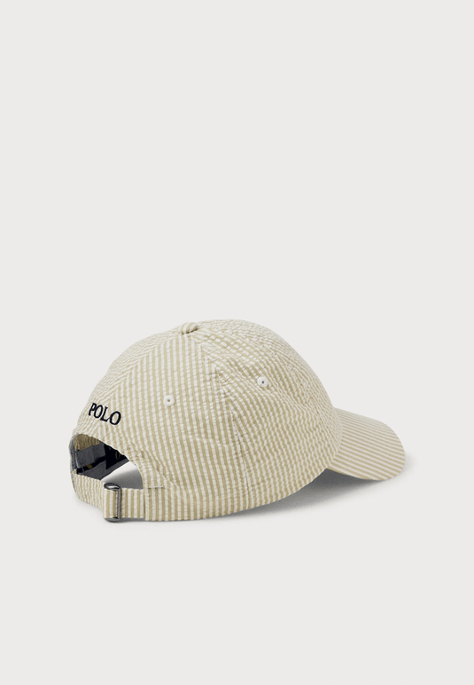 Polo Ralph Lauren Coastal Beige Seersucker Ball Cap