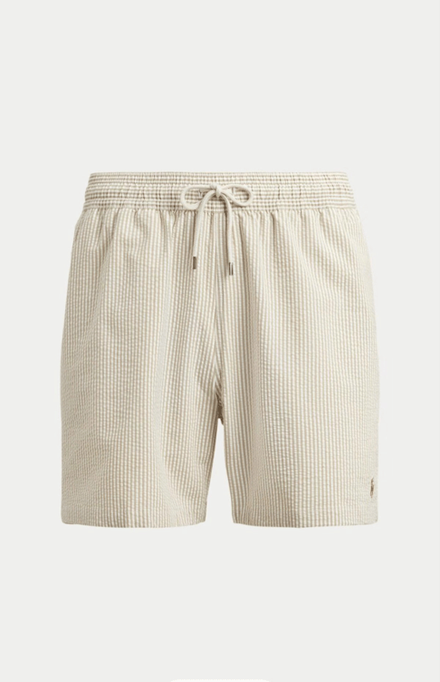 Ralph Lauren Mens Seersucker Classic Swim Trunk
