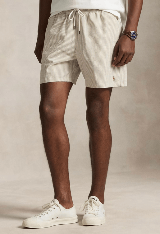 Load image into Gallery viewer, Ralph Lauren Mens Seersucker Classic Swim Trunk
