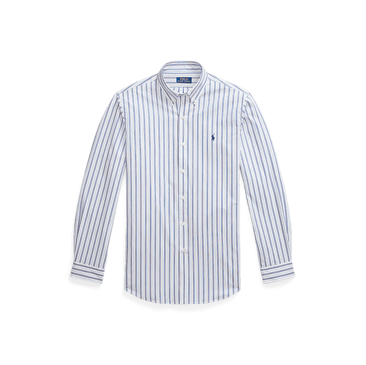 Ralph Lauren Mens Stretch Custom Fit Stripe Shirt