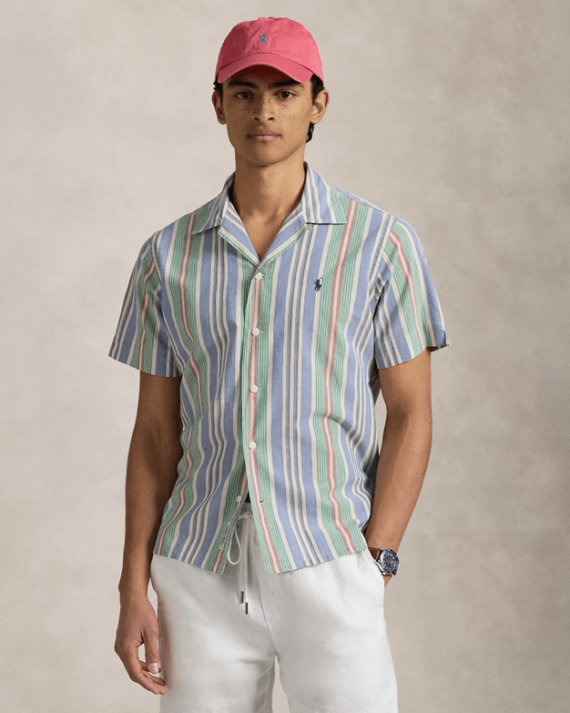 Load image into Gallery viewer, Ralph Lauren Mens Classic Fit Striped Vacation Shirt
