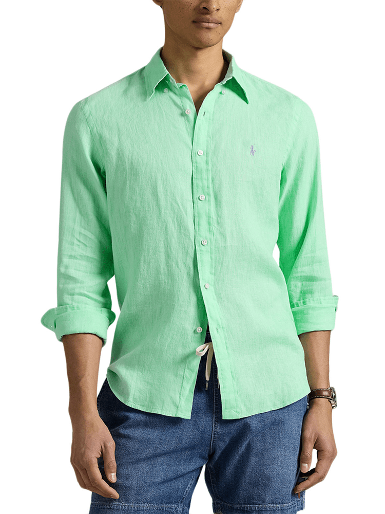 Load image into Gallery viewer, Ralph Lauren Mens Custom Fit Linen Shirt
